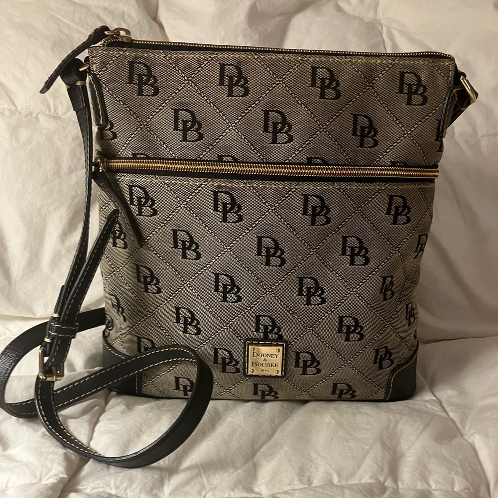 Dooney & Bourke Canvas Black/Grey Crossbody Bag